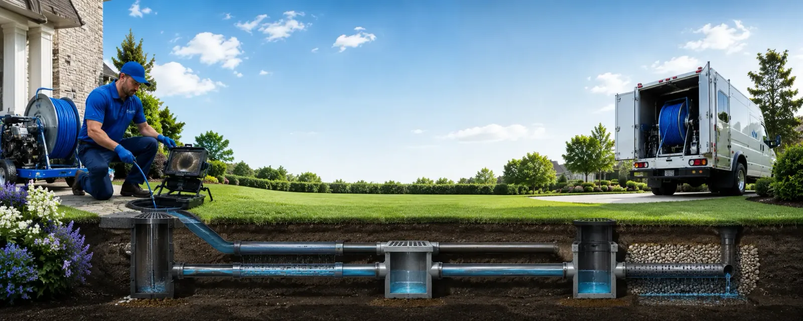 Outdoor drain cleaning information for Maspeth, NY